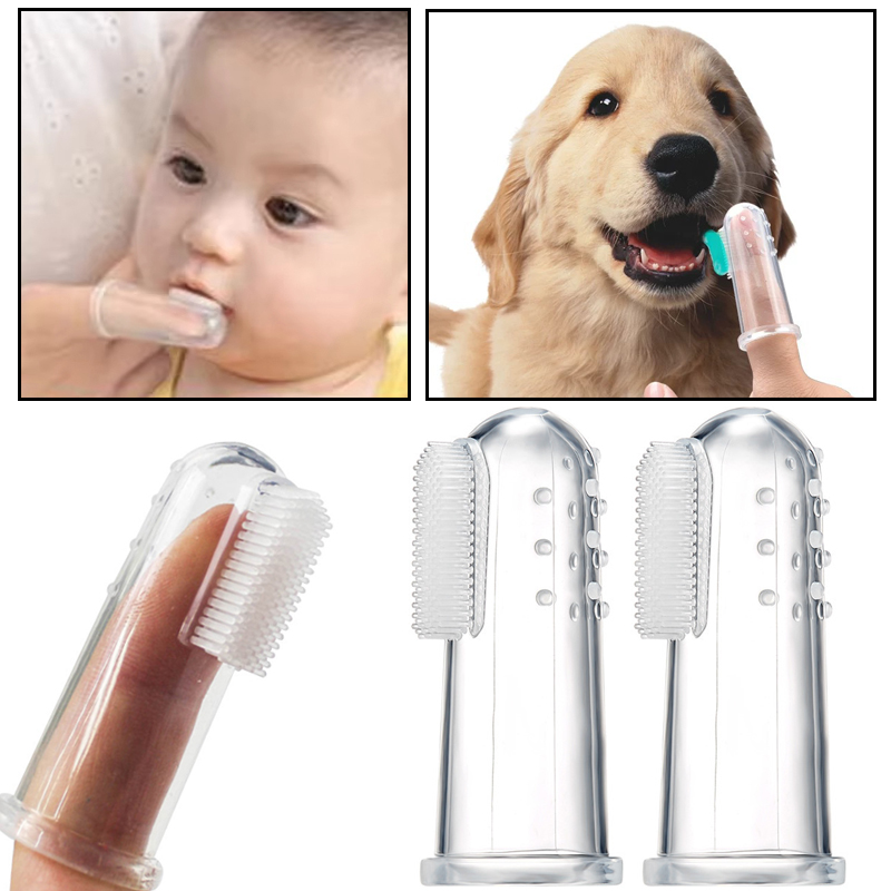 Baby Food Dogs - Мягкая силиконовая зубная щетка-напальчник для домашних