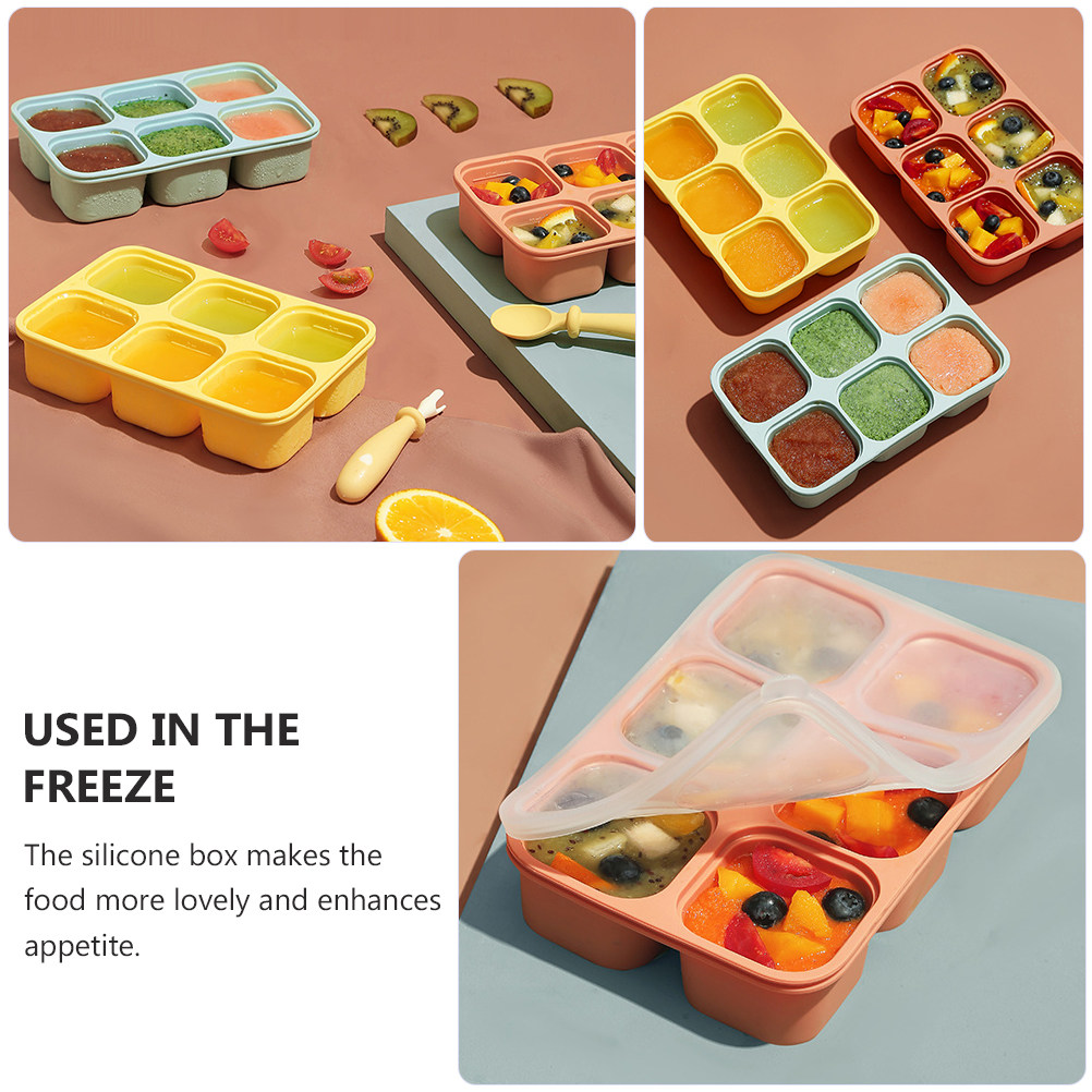 6 силиконовых контейнеров для  – обзор и цена Baby Food Freezer Tray