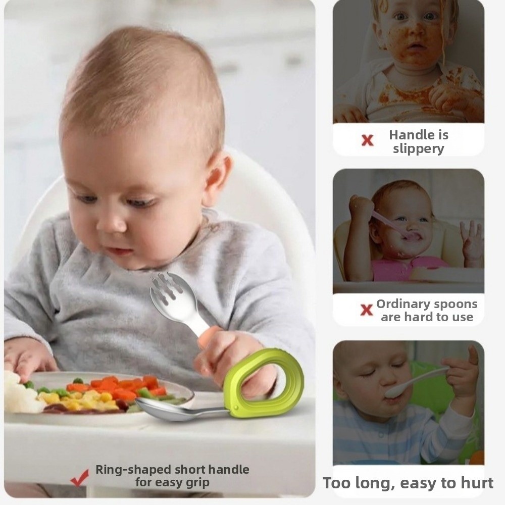 Силиконовая ручка, набор детск – обзор и цена Self Feed Spoon