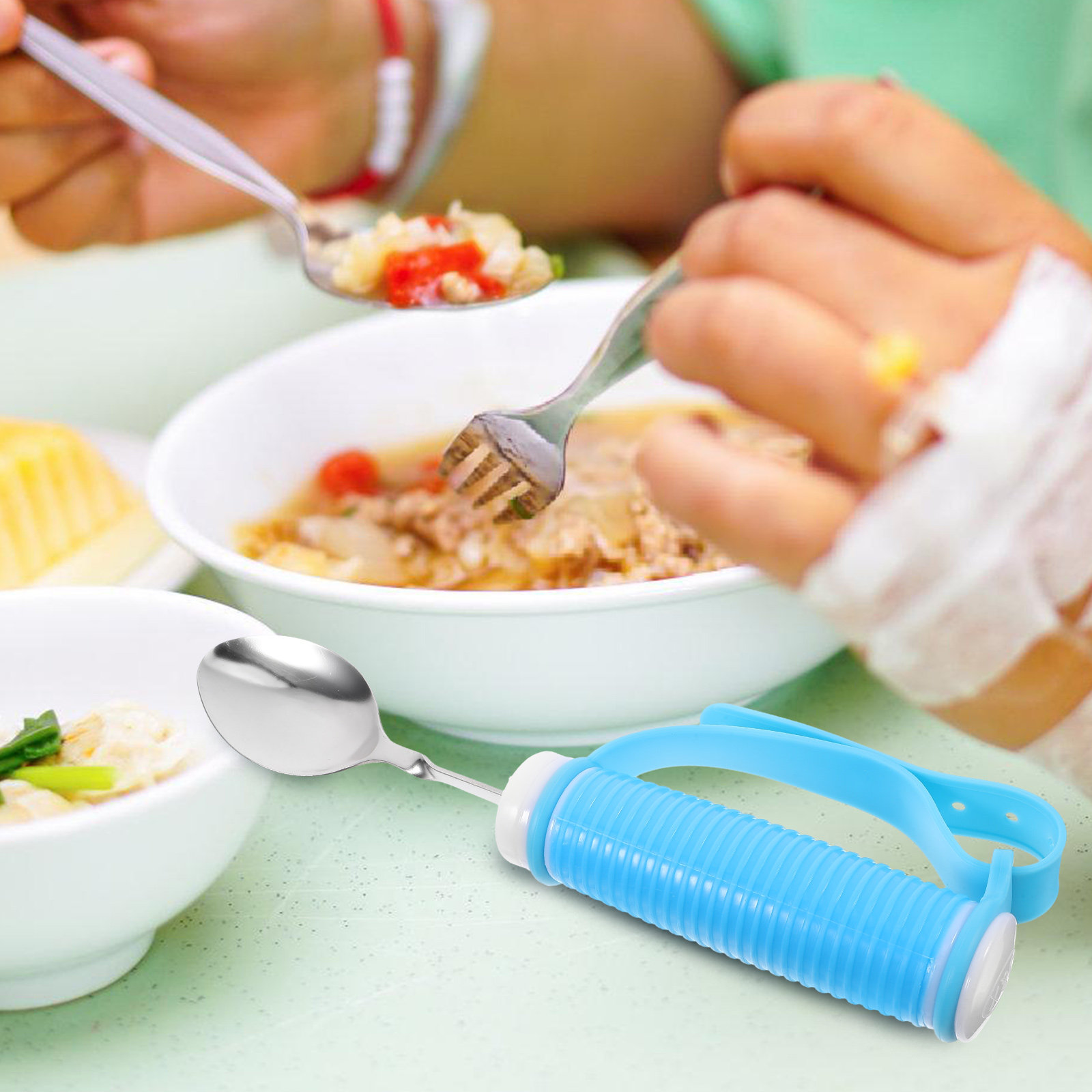 Адаптивная посуда для пожилых  – обзор и цена Self Feed Spoon